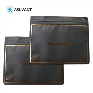 3,5G mat črno majhno zlato žigosanje plevela vonj Proof Ziplock embalaža